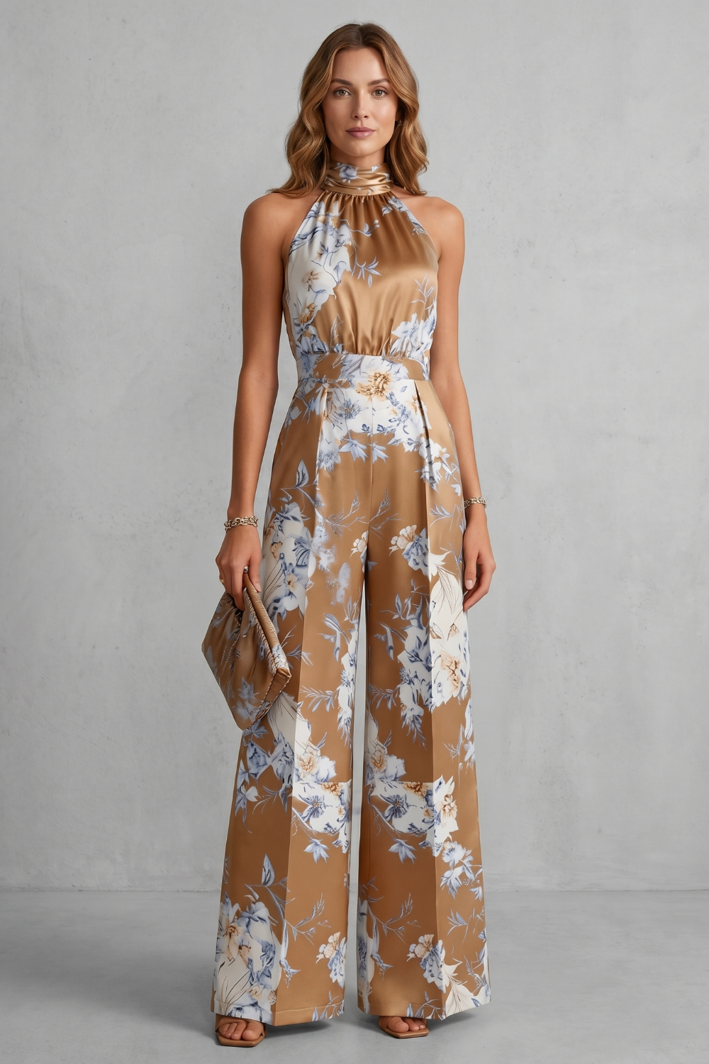 Aurelline – Romantic floral print – Halter jumpsuit-10924862865751-OLVIA ROSE LONDON