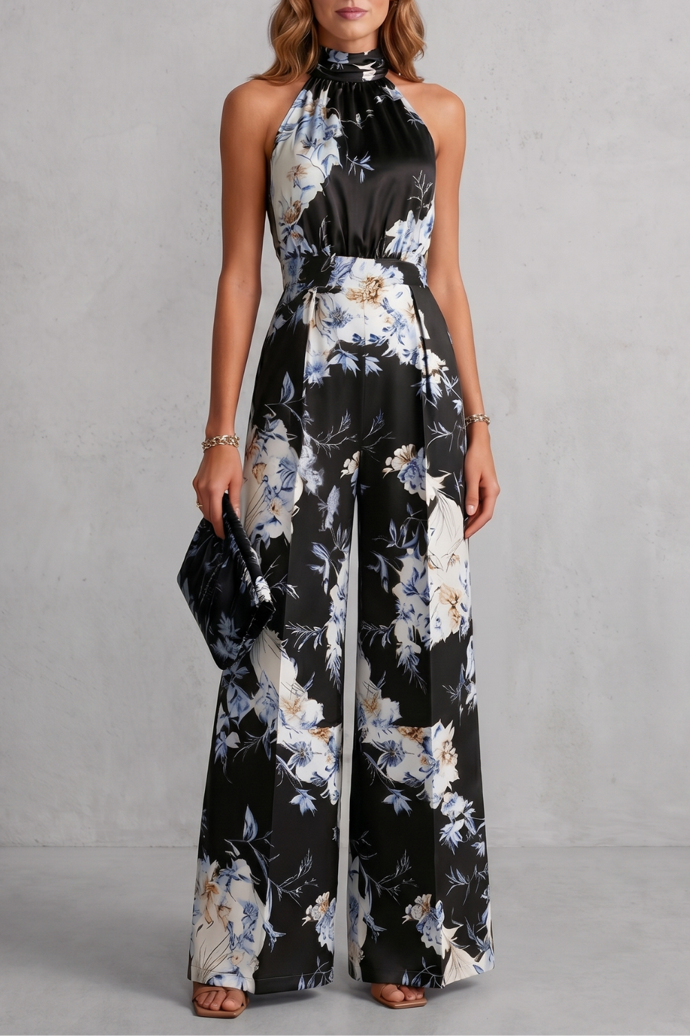 Aurelline – Romantic floral print – Halter jumpsuit-10924862865751-OLVIA ROSE LONDON