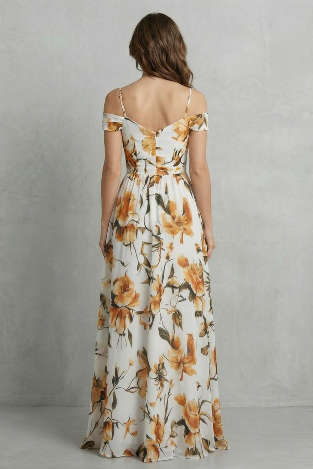 Aurielle – Off-shoulder floral grace – Maxi dress-10747027390807-OLVIA ROSE LONDON