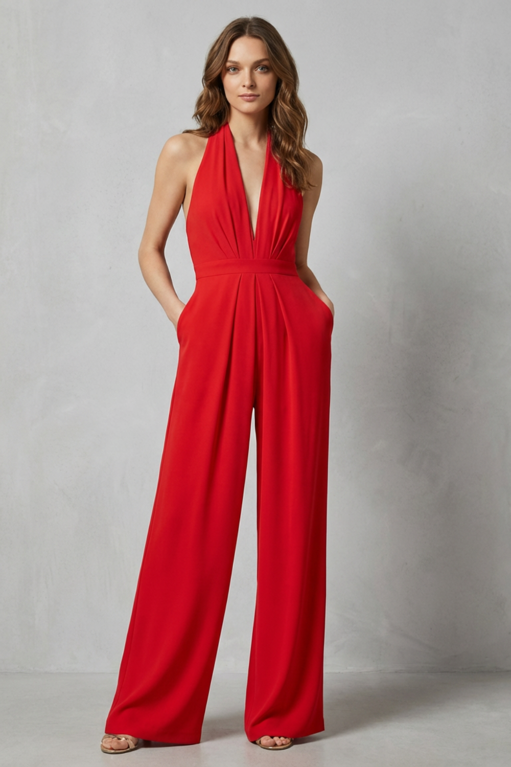 Aurora – Backless Halter Jumpsuit – Bold Summer Glamour-10494058430807-OLVIA ROSE LONDON