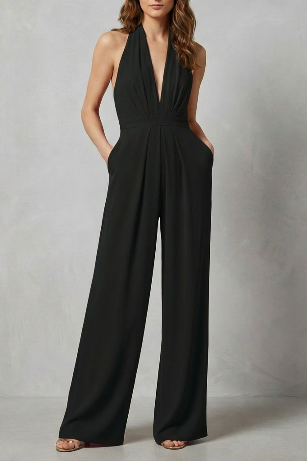 Aurora – Backless Halter Jumpsuit – Bold Summer Glamour-10494058430807-OLVIA ROSE LONDON