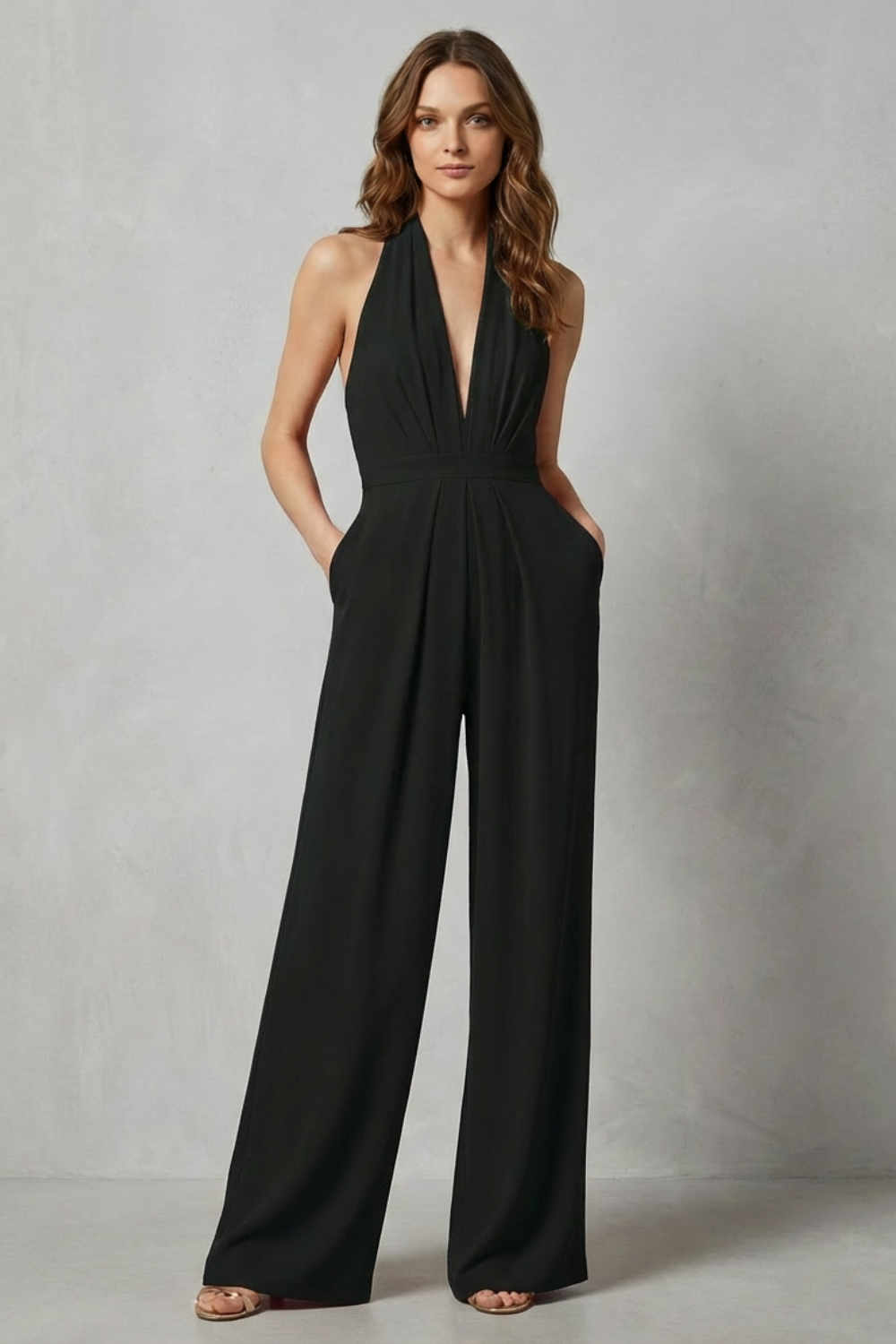 Aurora – Backless Halter Jumpsuit – Bold Summer Glamour-10494058430807-OLVIA ROSE LONDON