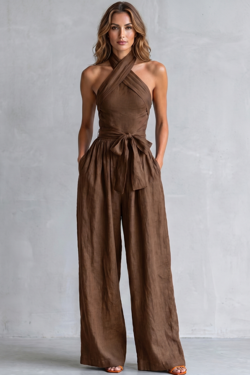 Aveline – Cross-halter sophistication – Wide-leg jumpsuit-10908544893271-OLVIA ROSE LONDON