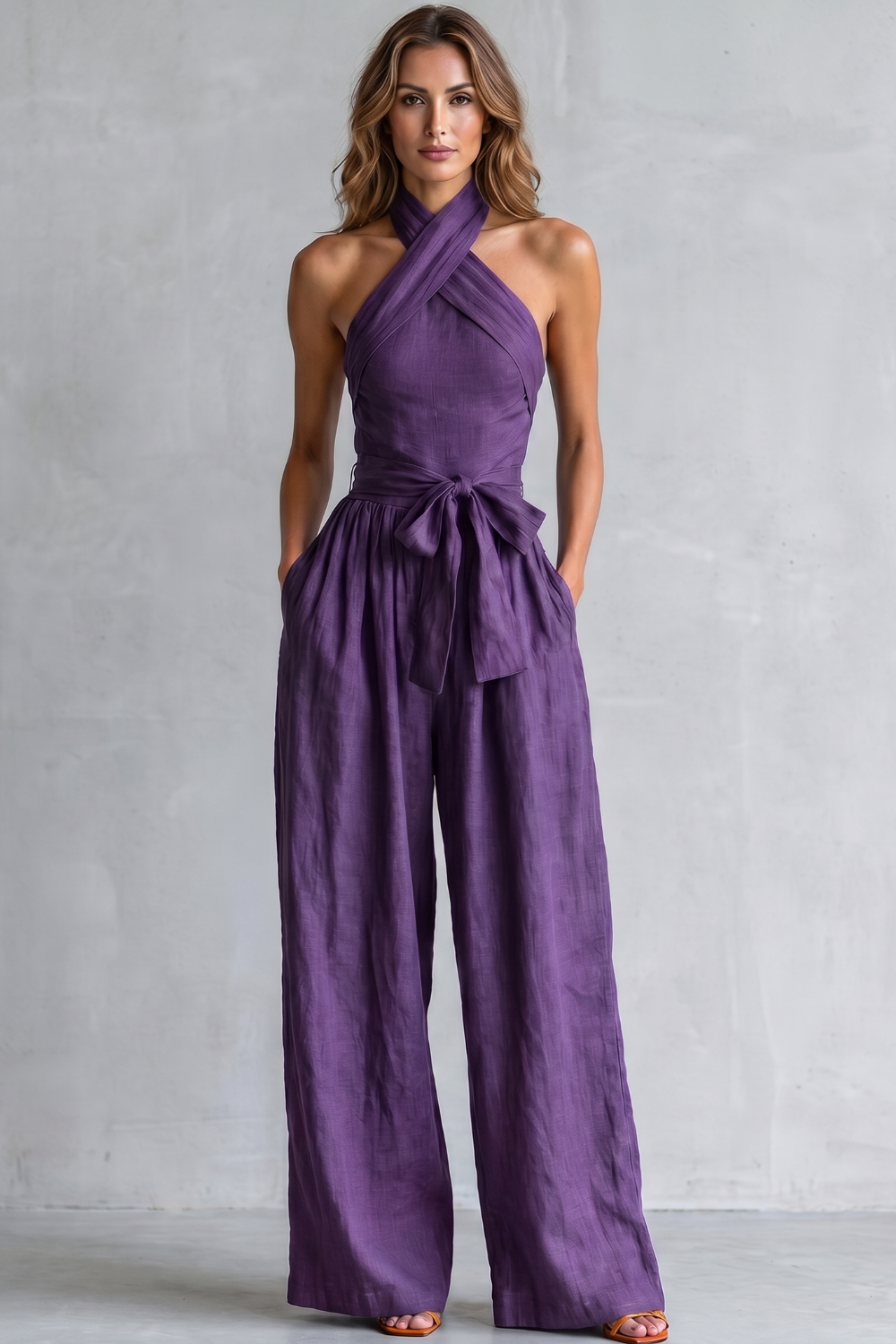 Aveline – Cross-halter sophistication – Wide-leg jumpsuit-10908544893271-OLVIA ROSE LONDON