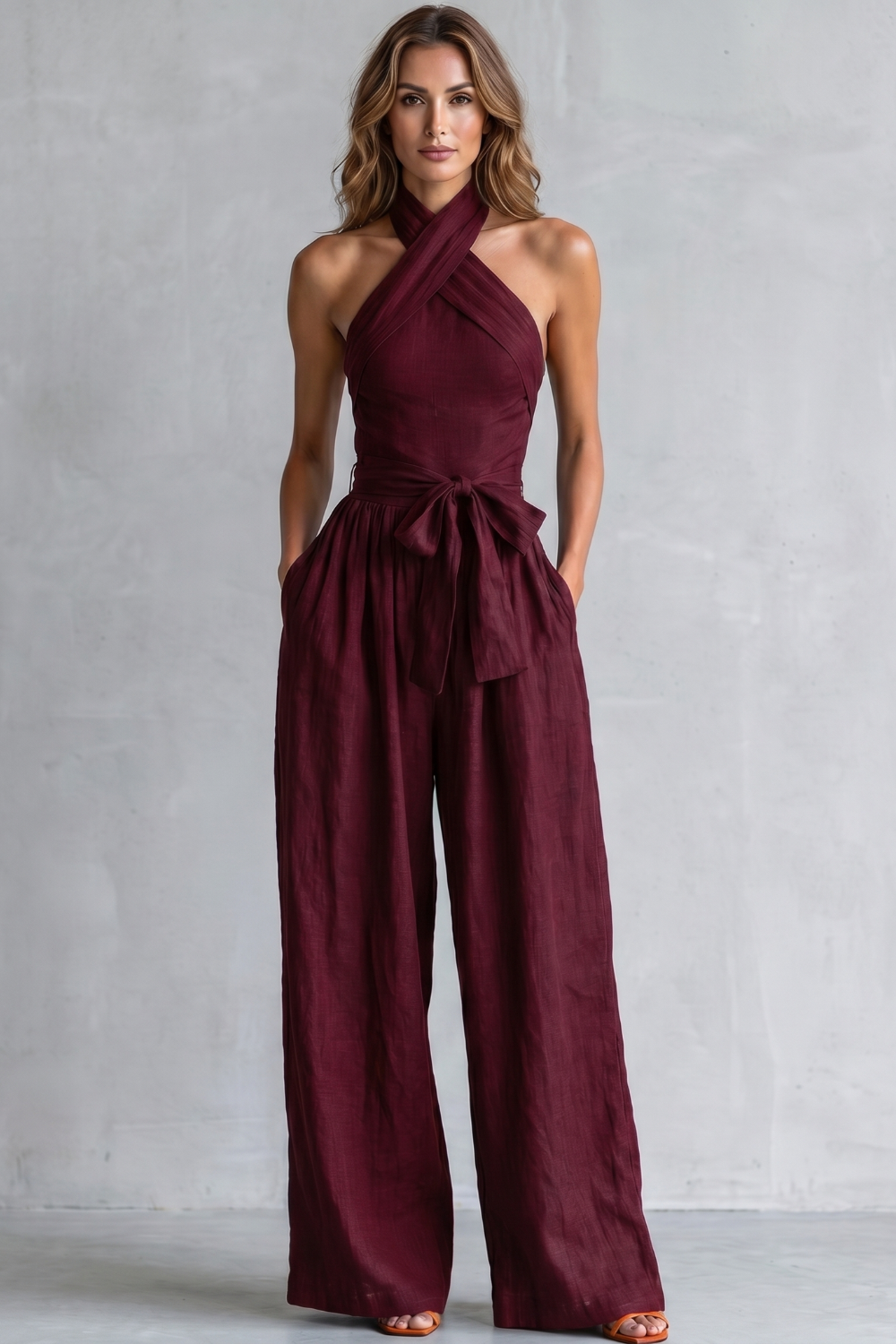 Aveline – Cross-halter sophistication – Wide-leg jumpsuit-10908544893271-OLVIA ROSE LONDON