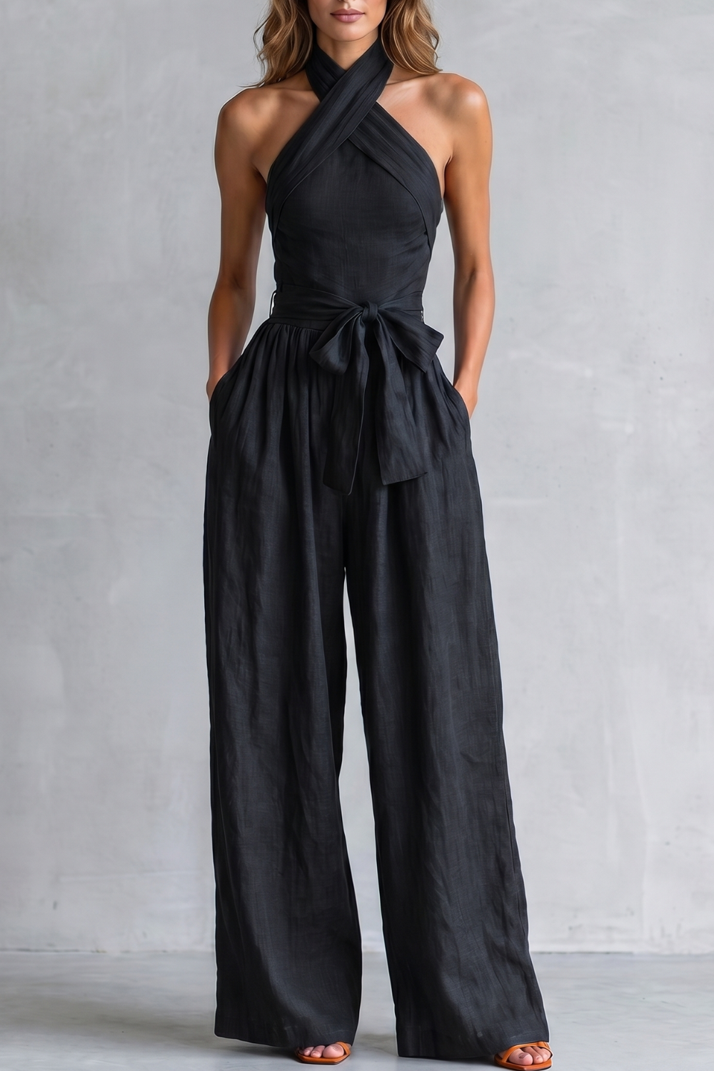 Aveline – Cross-halter sophistication – Wide-leg jumpsuit-10908544893271-OLVIA ROSE LONDON