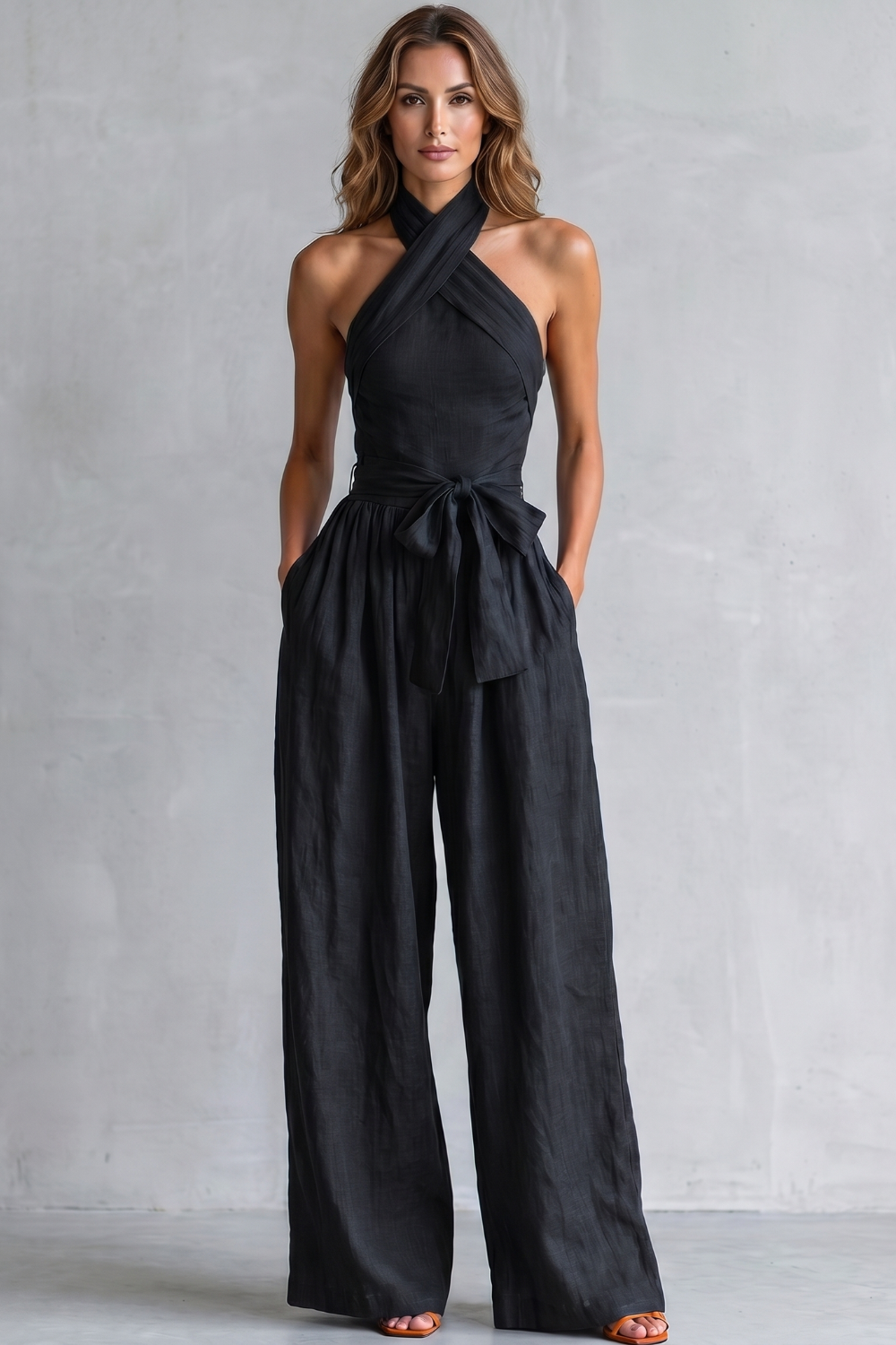 Aveline – Cross-halter sophistication – Wide-leg jumpsuit-10908544893271-OLVIA ROSE LONDON