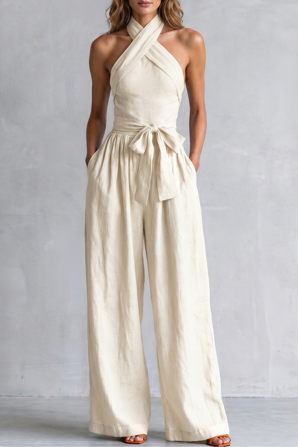 Aveline – Cross-halter sophistication – Wide-leg jumpsuit-10908544893271-OLVIA ROSE LONDON