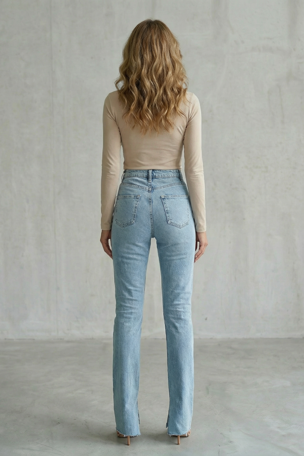 Avelisse – Cross waist detail – Straight leg jeans-10427394392407-OLVIA ROSE LONDON