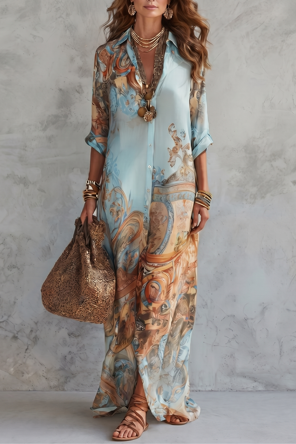 Azurienne – Ornate resort print – Maxi dress-10914602811735-OLVIA ROSE LONDON