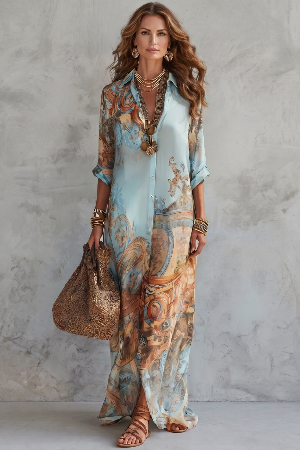 Azurienne – Ornate resort print – Maxi dress-10914602811735-OLVIA ROSE LONDON