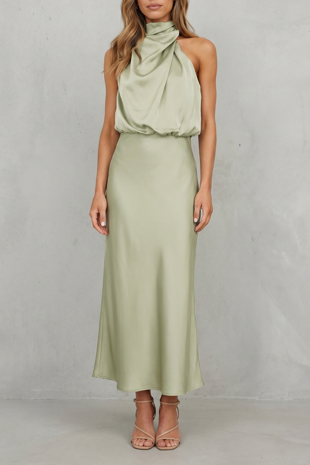 Brionelle – Halter neck elegance – Maxi dress-10747265909079-OLVIA ROSE LONDON