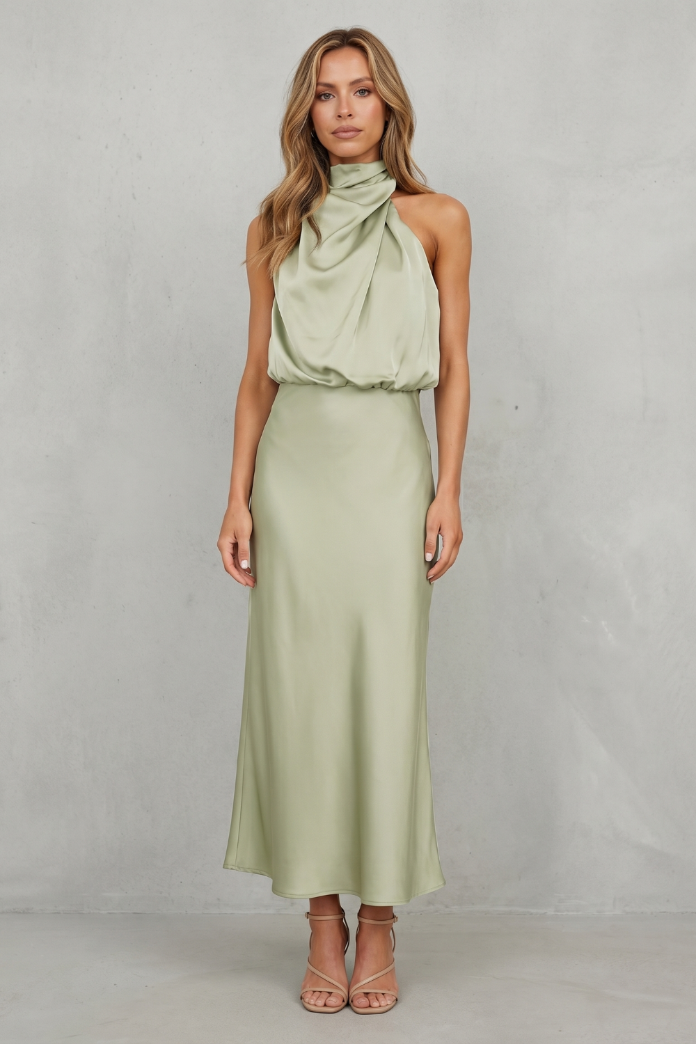 Brionelle – Halter neck elegance – Maxi dress-10747265909079-OLVIA ROSE LONDON
