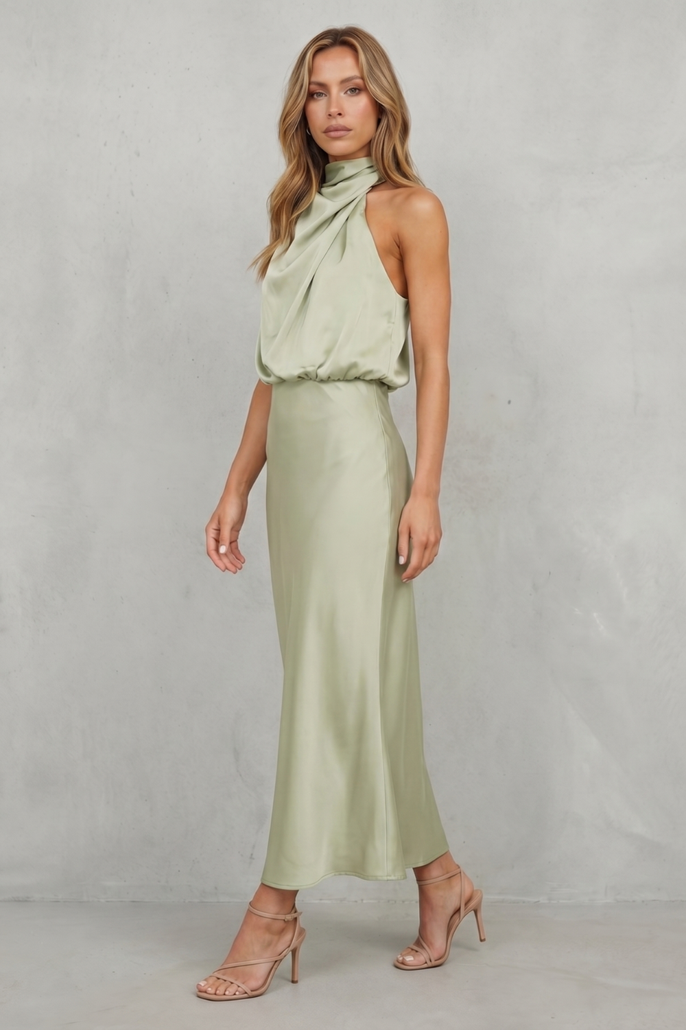 Brionelle – Halter neck elegance – Maxi dress-10747265909079-OLVIA ROSE LONDON