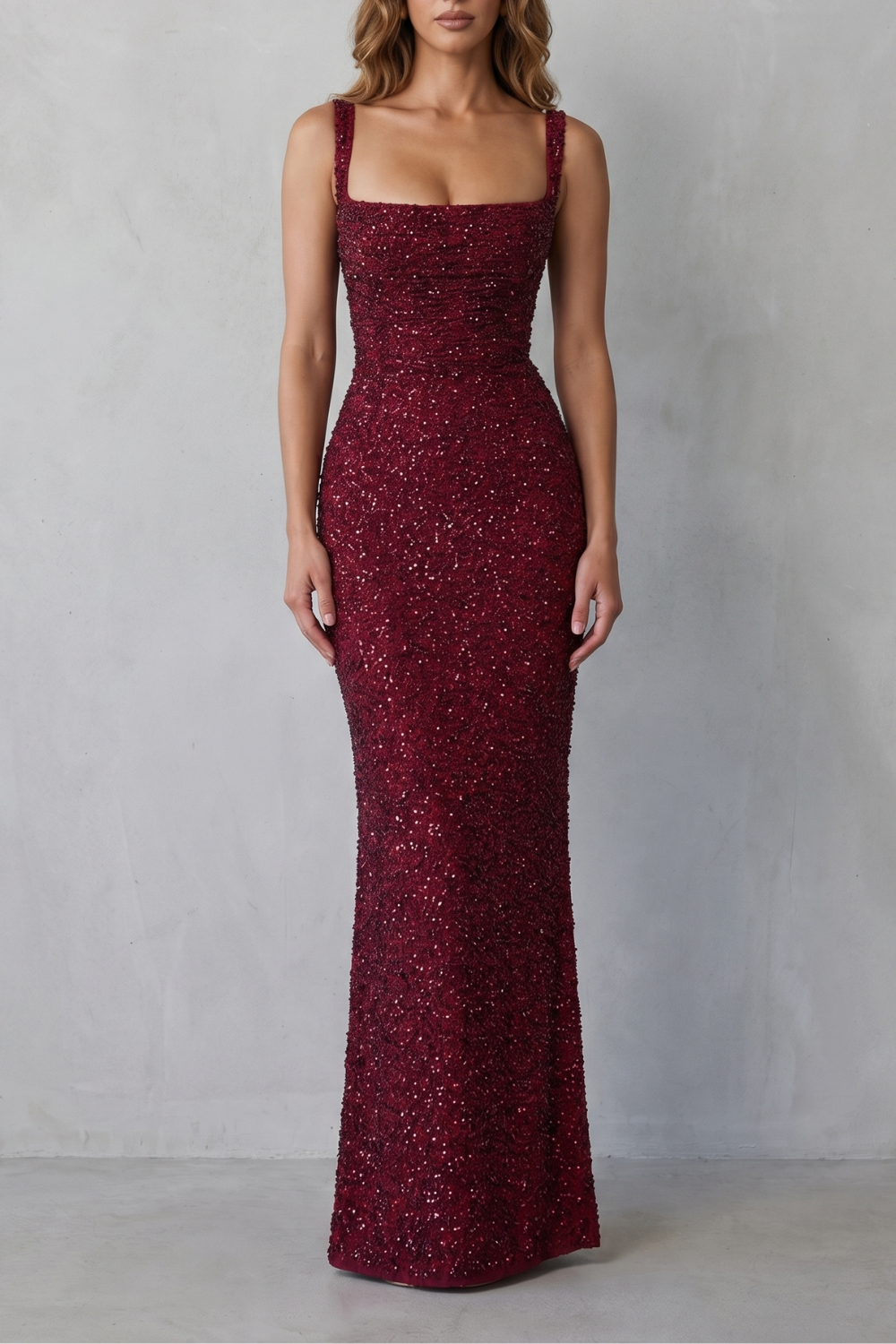Calanthea – Sequin sculpt glamour – Maxi dress