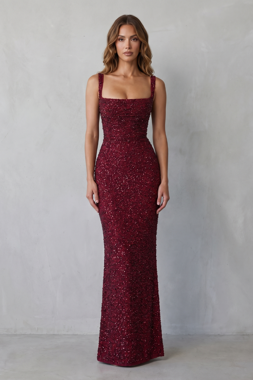 Calanthea – Sequin sculpt glamour – Maxi dress-10755090153815-OLVIA ROSE LONDON