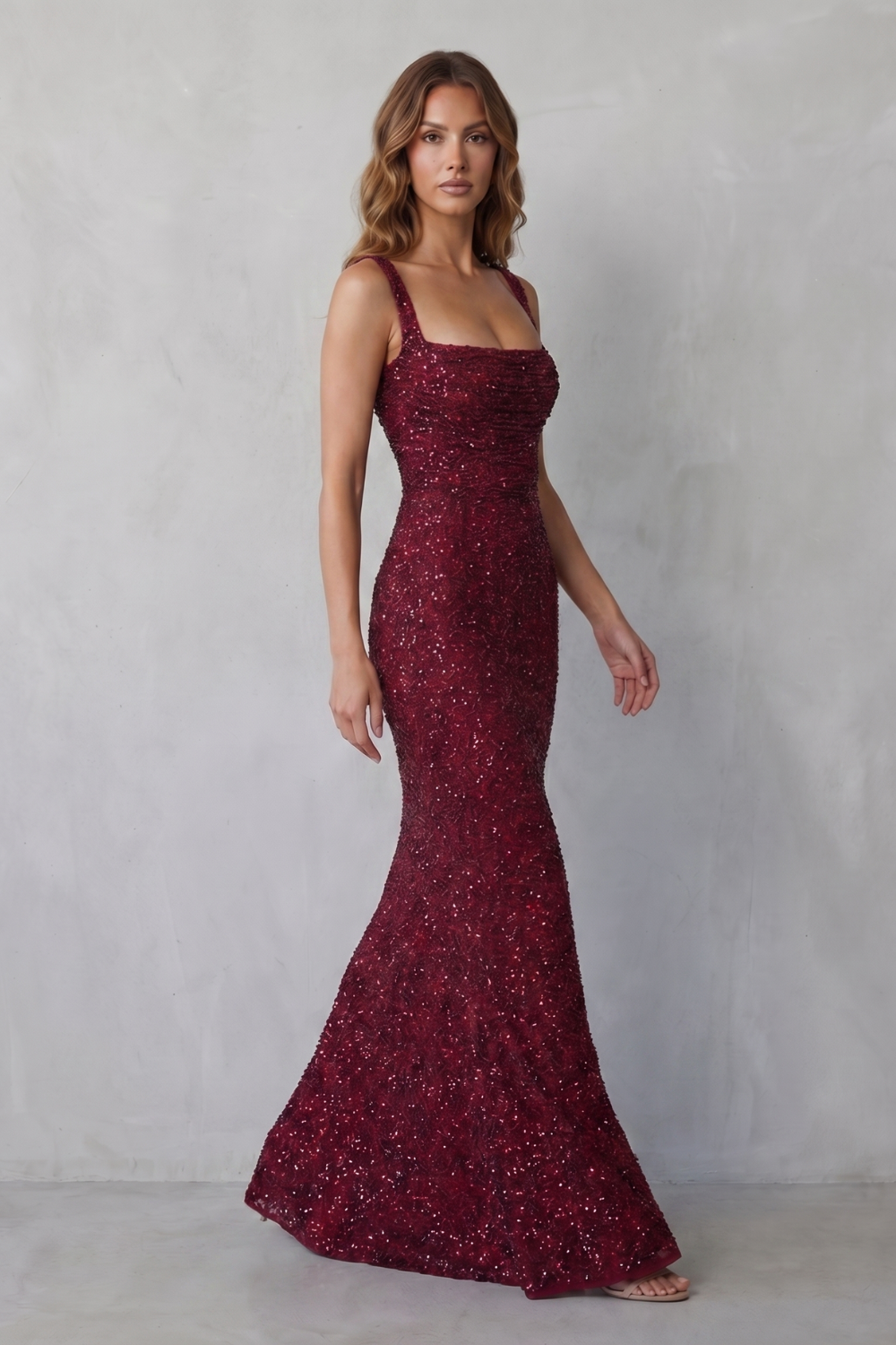 Calanthea – Sequin sculpt glamour – Maxi dress-10755090153815-OLVIA ROSE LONDON