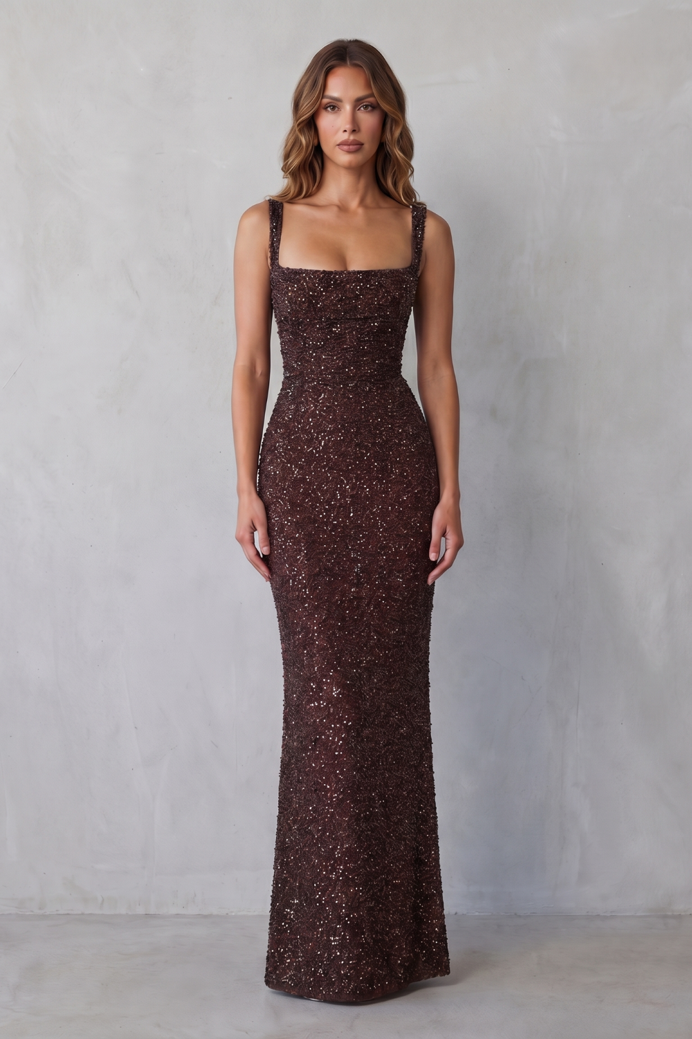 Calanthea – Sequin sculpt glamour – Maxi dress-10755090153815-OLVIA ROSE LONDON