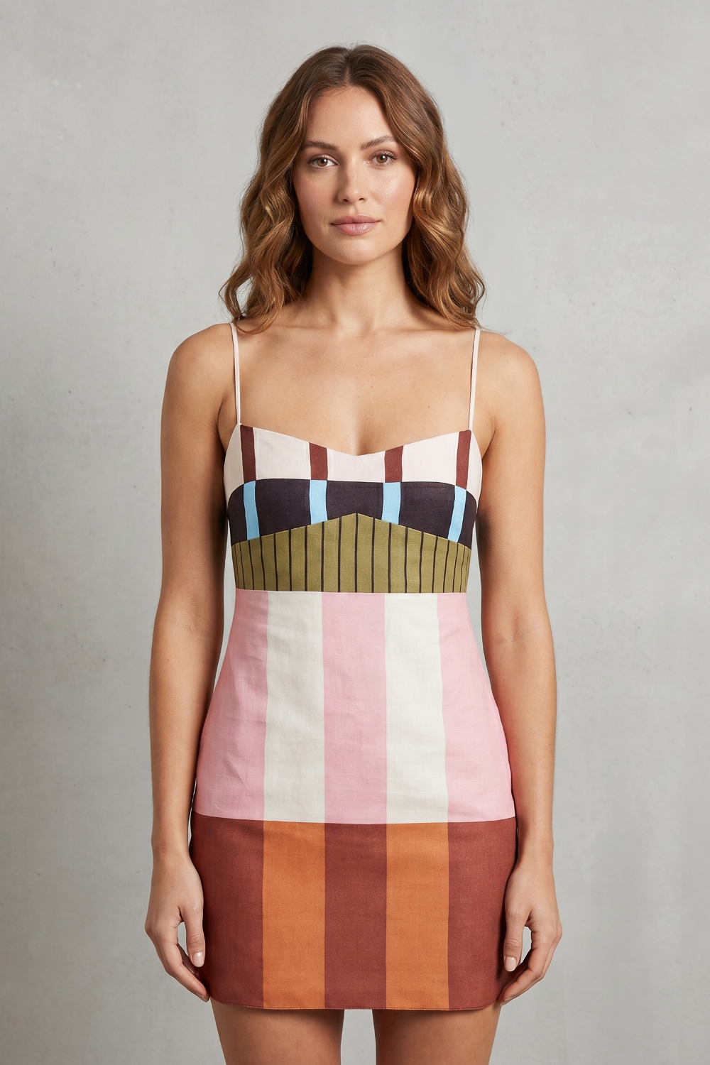 Calissia – Geometric colour-block charm – Mini dress-10914655371607-OLVIA ROSE LONDON