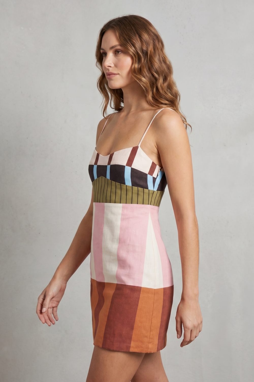 Calissia – Geometric colour-block charm – Mini dress-10914655371607-OLVIA ROSE LONDON