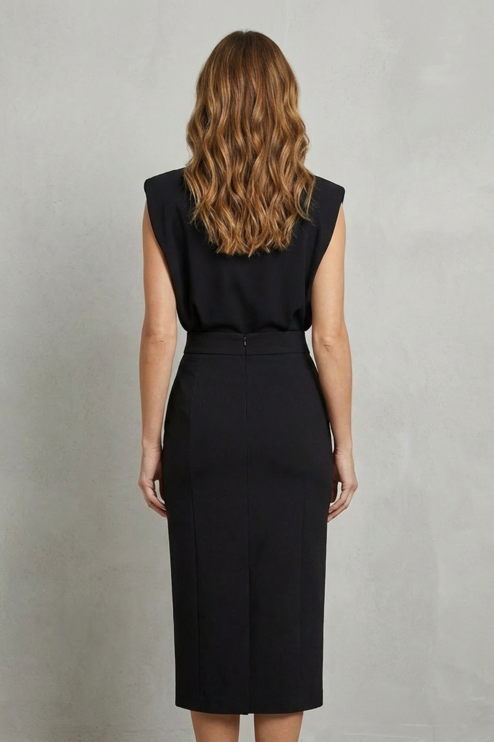 Camille – Royal Chic Sleeveless Button Detail Midi Dress – Summer Elegance-10494058168663-OLVIA ROSE LONDON