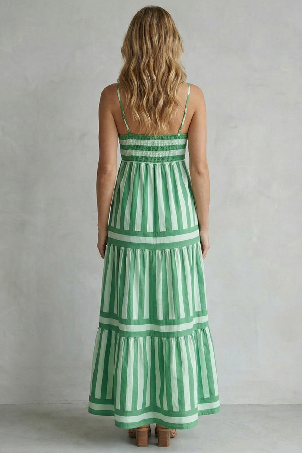 Candessa – Playful stripe tiers – Strappy maxi dress-10601551888727-OLVIA ROSE LONDON