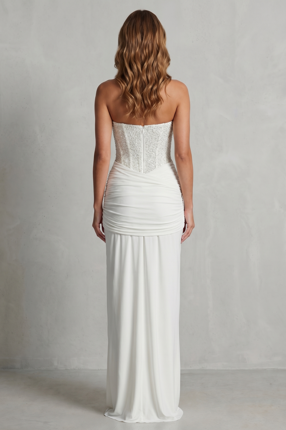 Carinelle – Draped satin elegance – Maxi dress-10755090284887-OLVIA ROSE LONDON