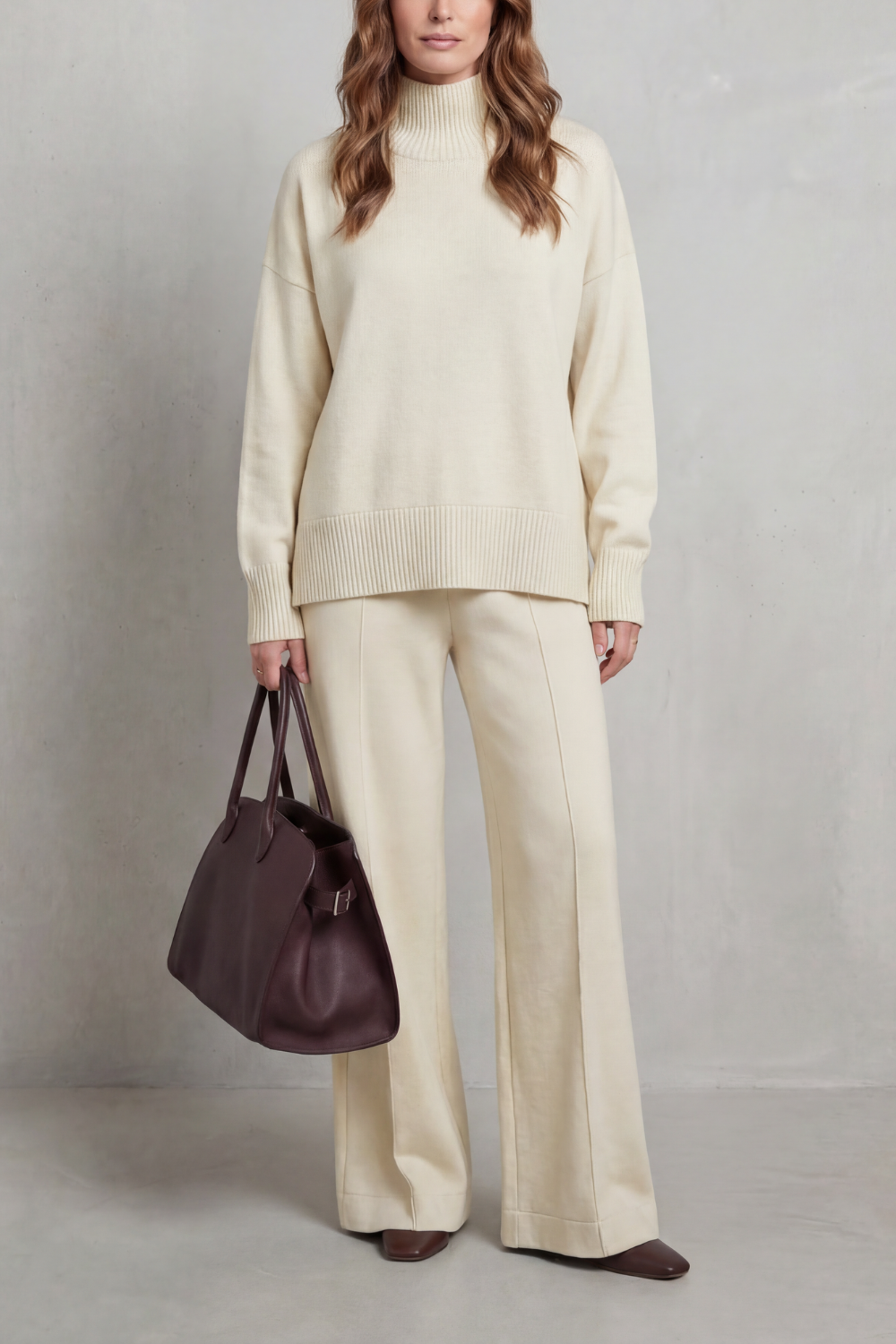 Casavella – Folded collar charm – Knit lounge set-10486880534871-OLVIA ROSE LONDON