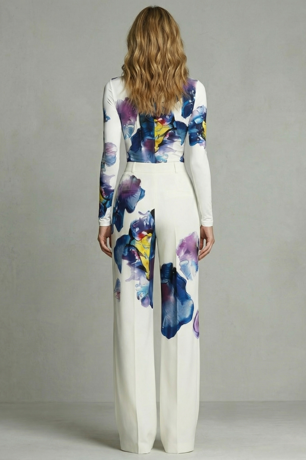 Celestique – Artistic colourblock elegance – Top and trouser set-10642184864087-OLVIA ROSE LONDON