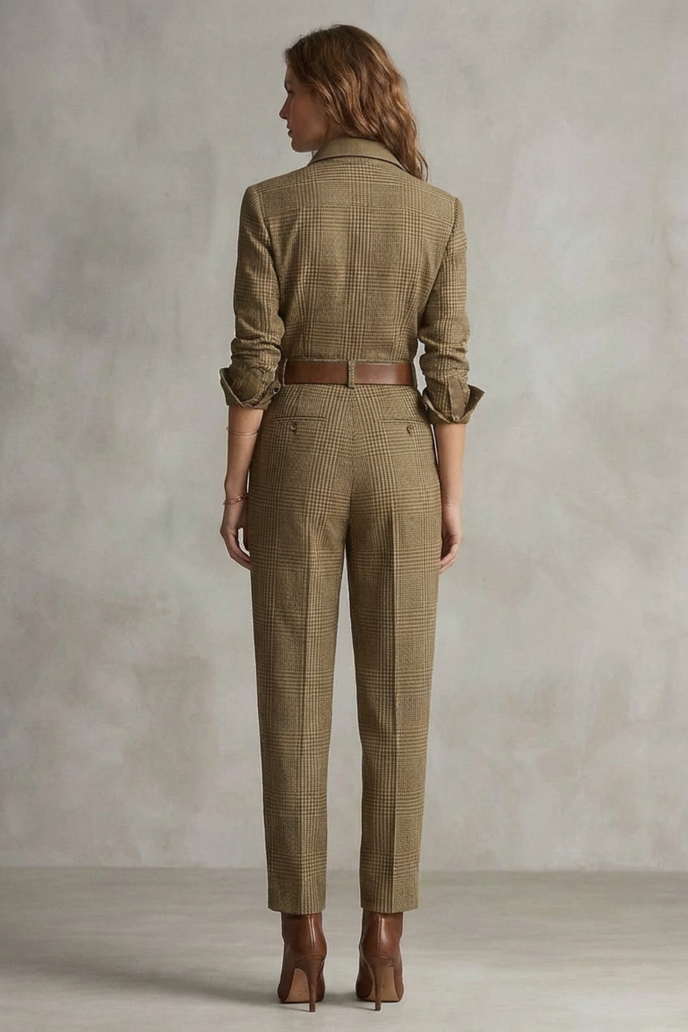 Cléonette – Vintage plaid charm – Tailored jumpsuit-10508079464791-OLVIA ROSE LONDON