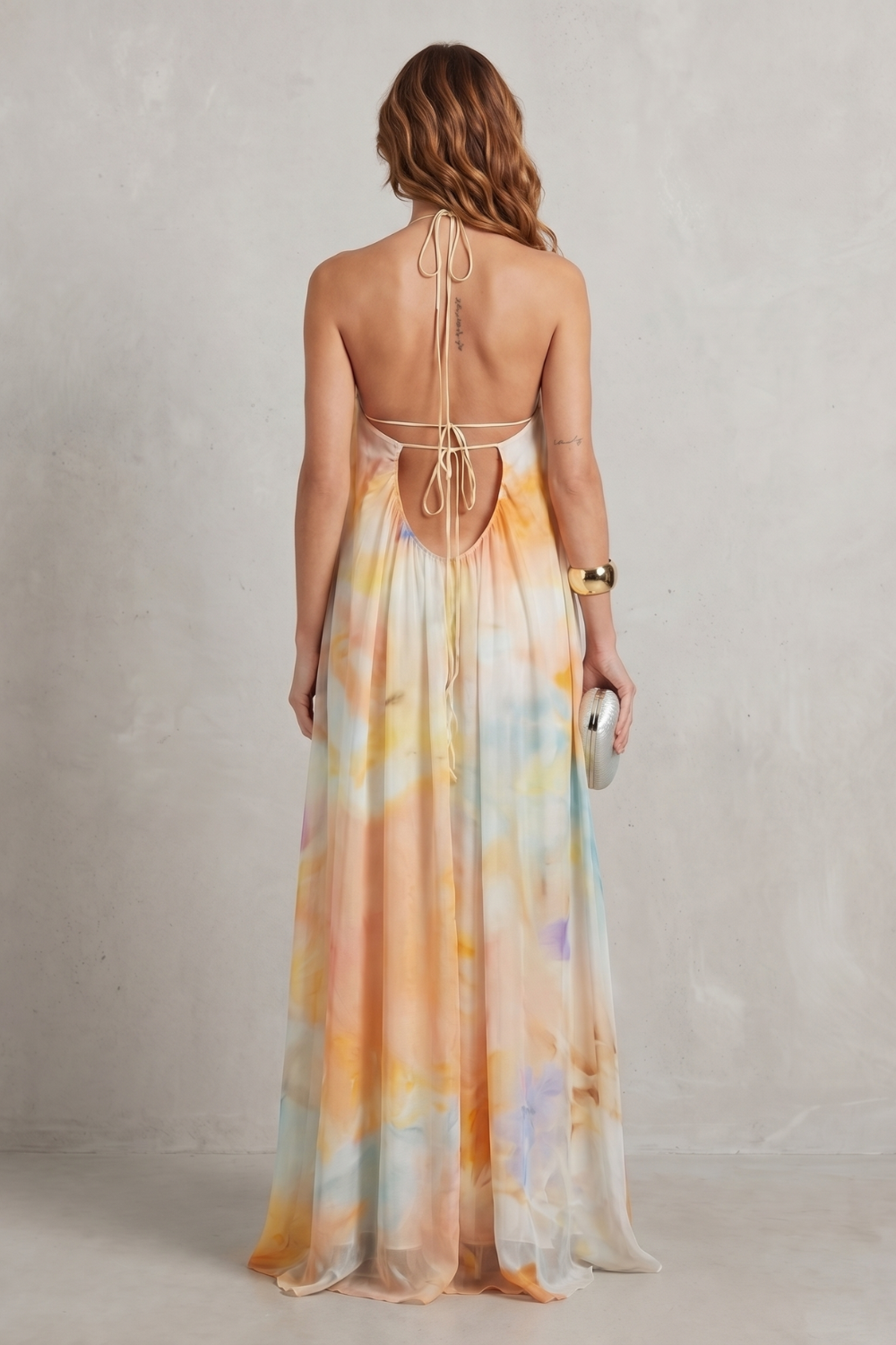 Corinelle – Watercolour halter grace – Maxi dress-10747266171223-OLVIA ROSE LONDON