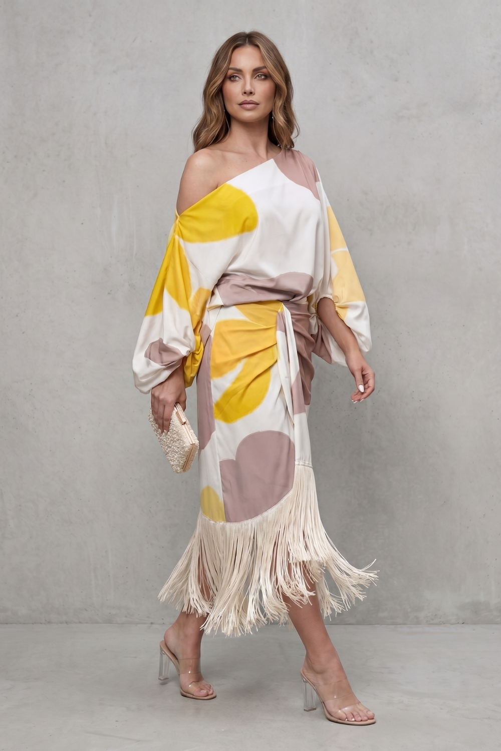 Danivelle – Abstract print fringe elegance – Two-piece set-10765746340183-OLVIA ROSE LONDON