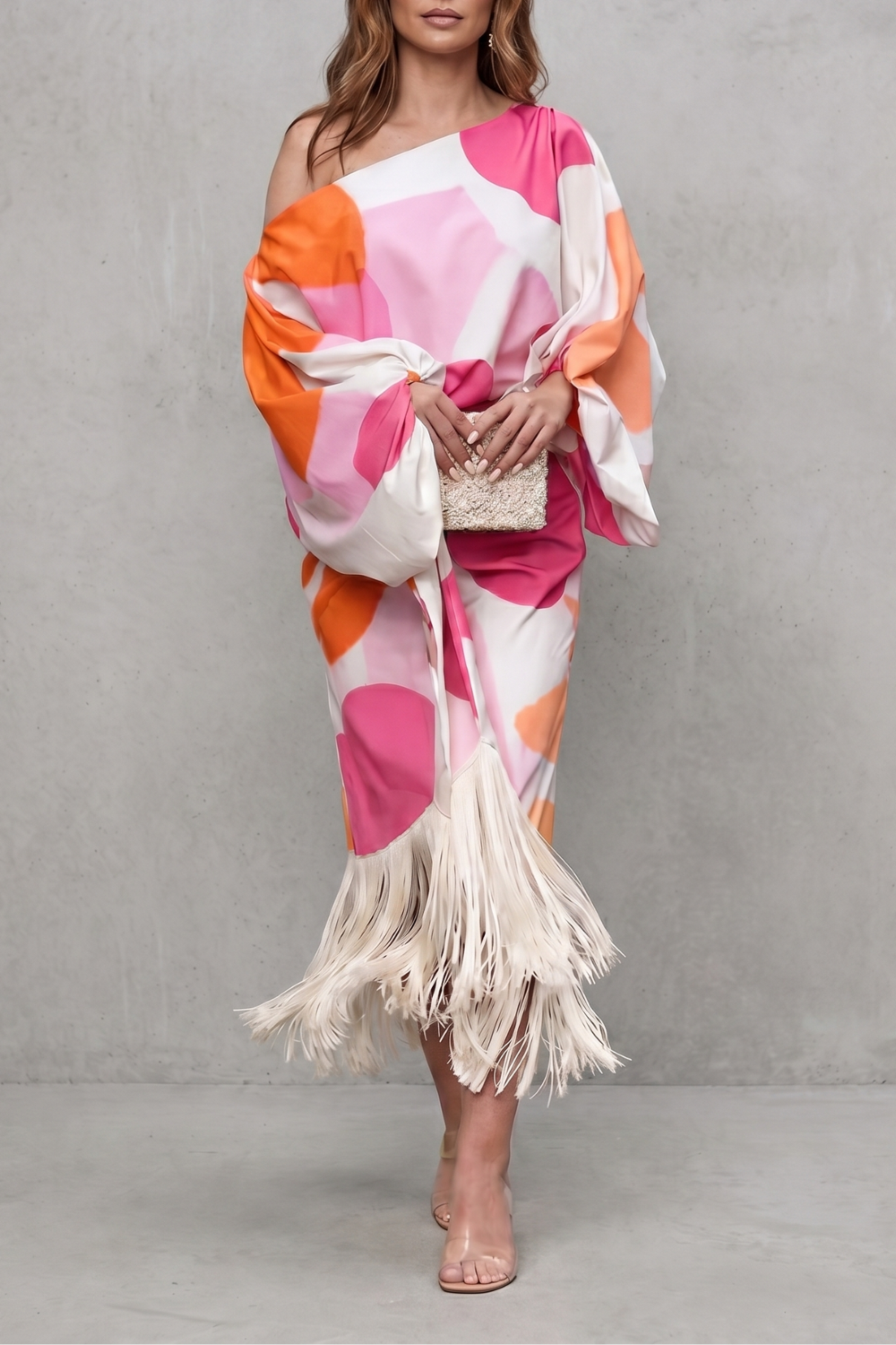 Danivelle – Abstract print fringe elegance – Two-piece set-10765746340183-OLVIA ROSE LONDON
