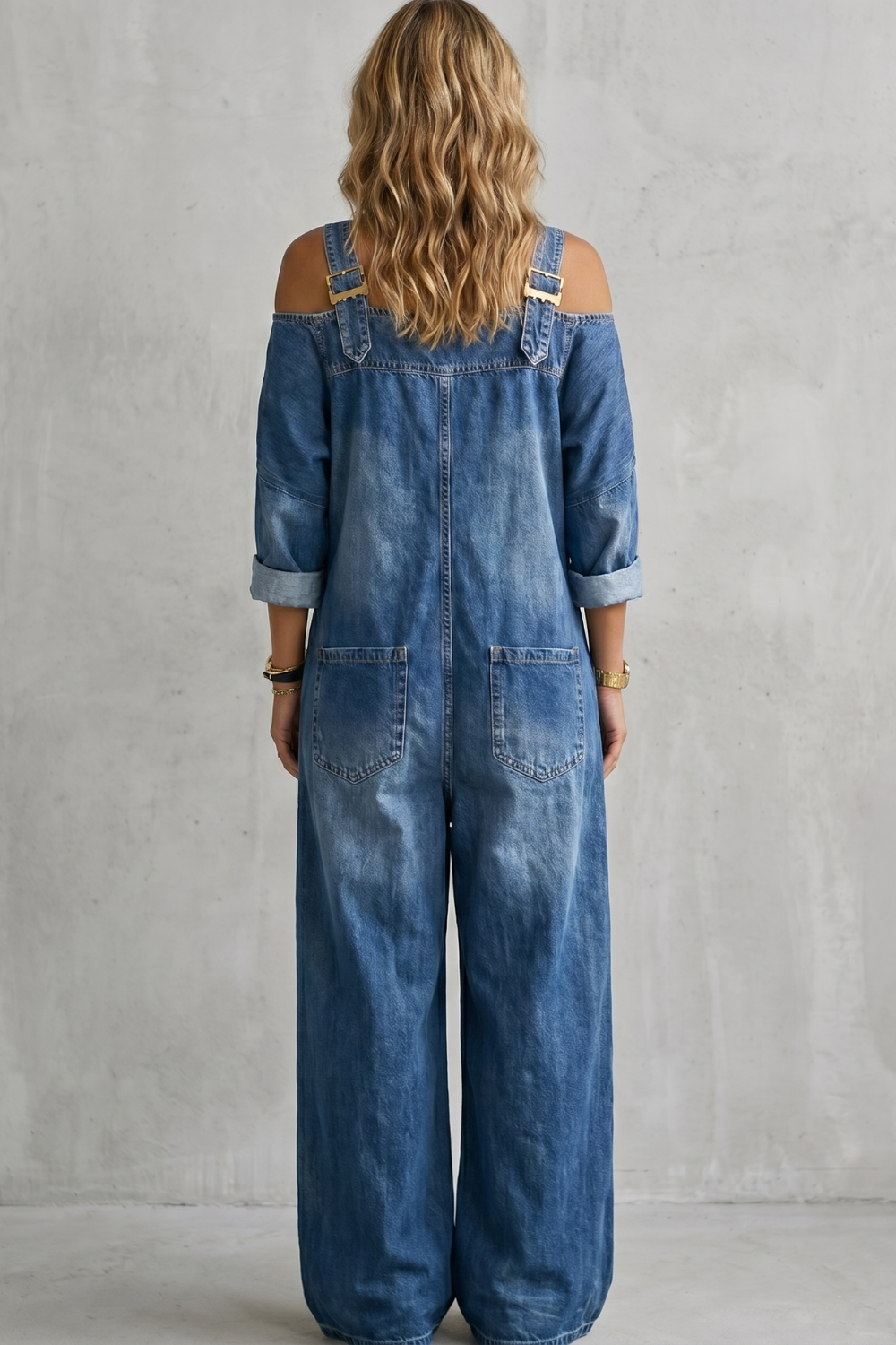 Denimora – Off-shoulder utility charm – Wide-leg overalls-10908685599063-OLVIA ROSE LONDON