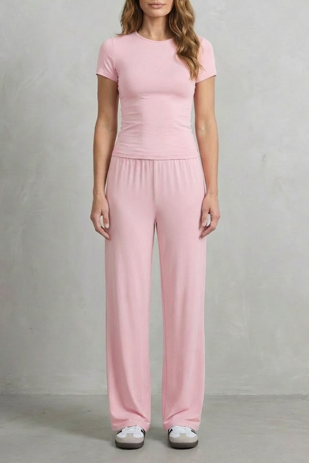 Élan – Sleek Simplicity – Pure Color Wide-Leg Pants Suit-10508117770583-OLVIA ROSE LONDON