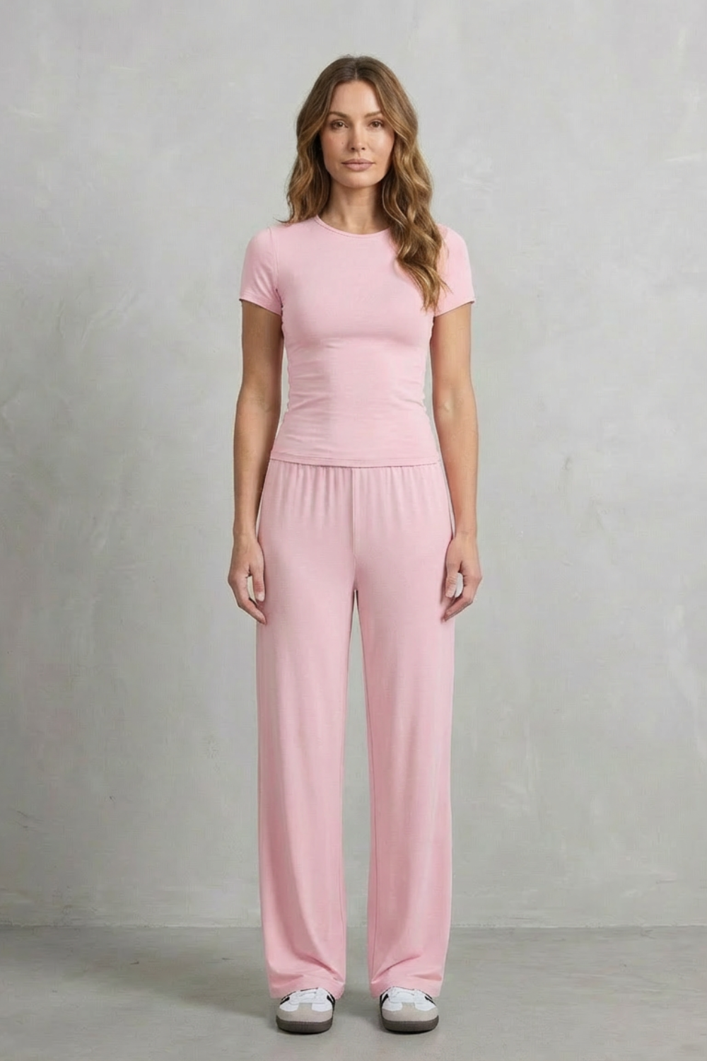 Élan – Sleek Simplicity – Pure Color Wide-Leg Pants Suit-10508117770583-OLVIA ROSE LONDON