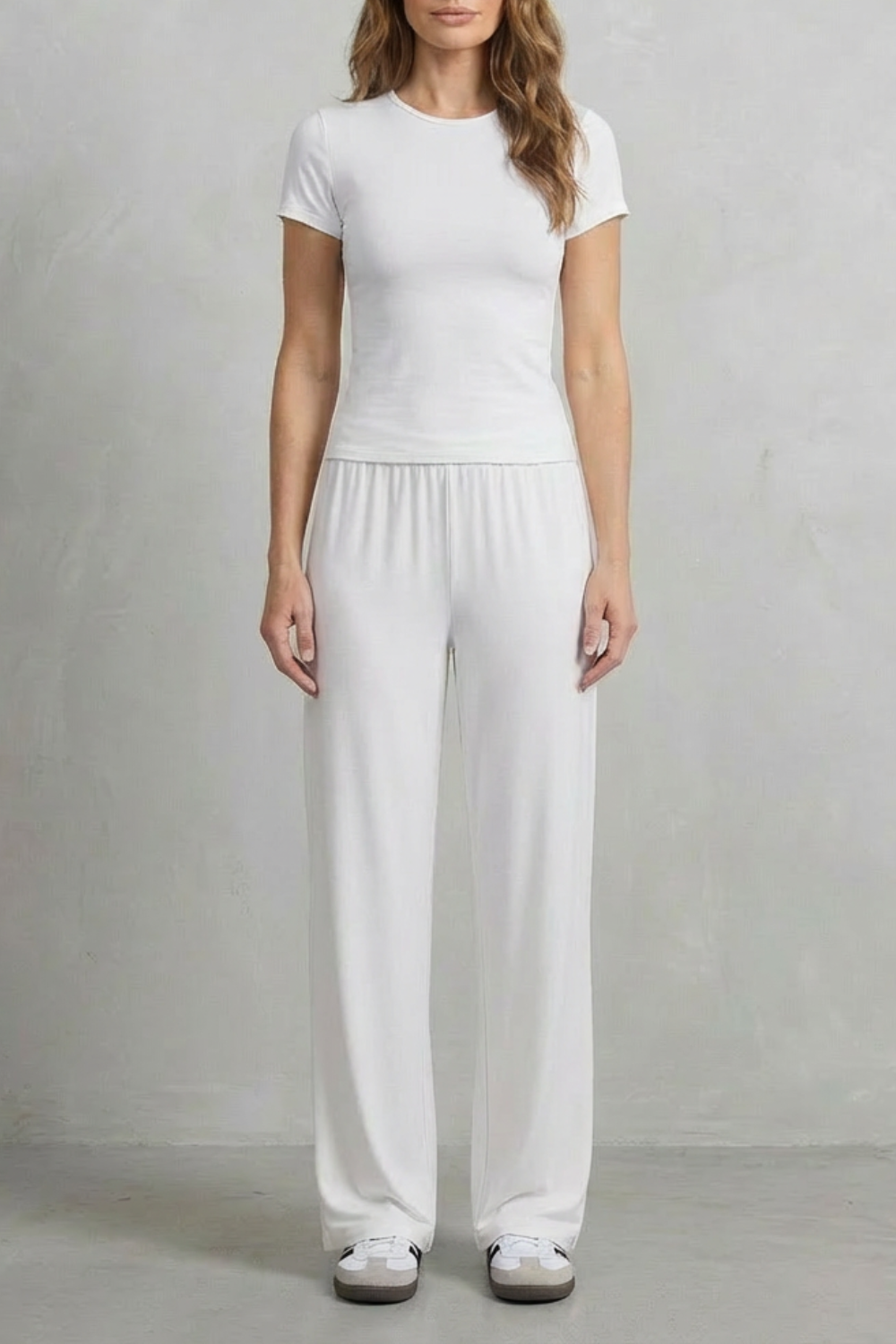 Élan – Sleek Simplicity – Pure Color Wide-Leg Pants Suit-10508117770583-OLVIA ROSE LONDON