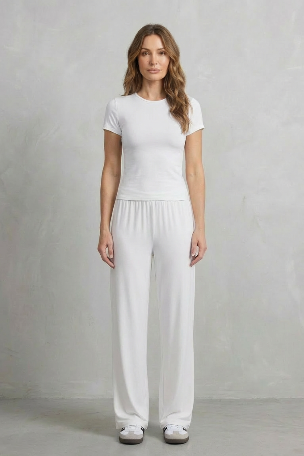 Élan – Sleek Simplicity – Pure Color Wide-Leg Pants Suit-10508117770583-OLVIA ROSE LONDON