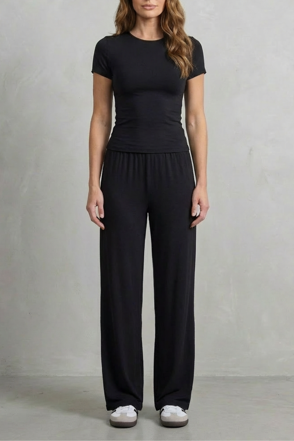 Élan – Sleek Simplicity – Pure Color Wide-Leg Pants Suit-10508117770583-OLVIA ROSE LONDON