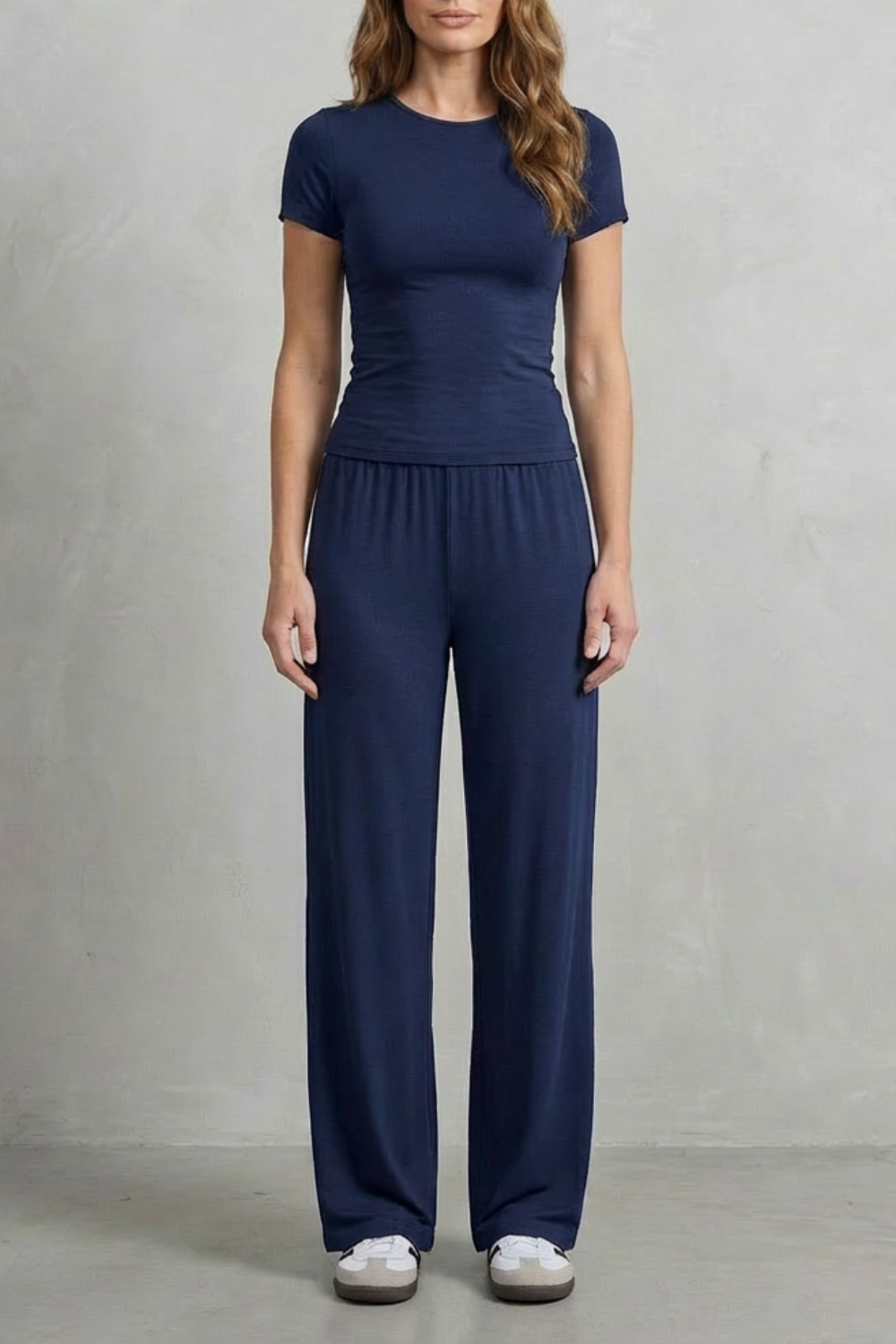 Élan – Sleek Simplicity – Pure Color Wide-Leg Pants Suit-10508117770583-OLVIA ROSE LONDON