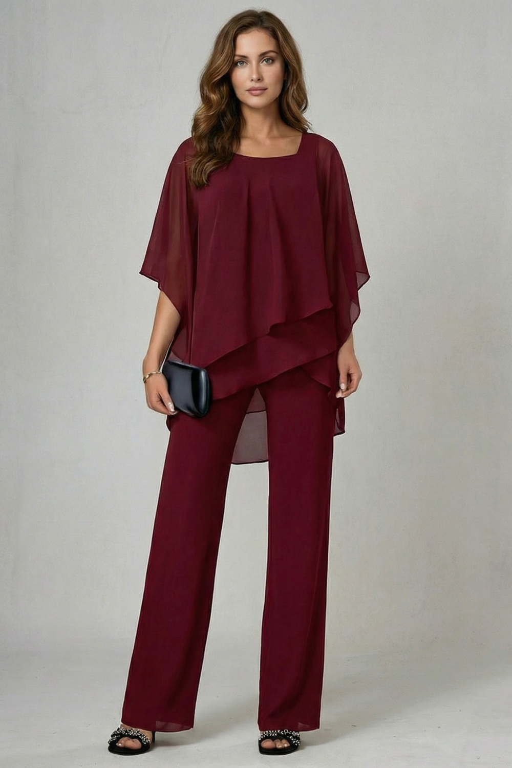 Élaria – Asymmetric chiffon flow – Top and trouser set-10642241978711-OLVIA ROSE LONDON