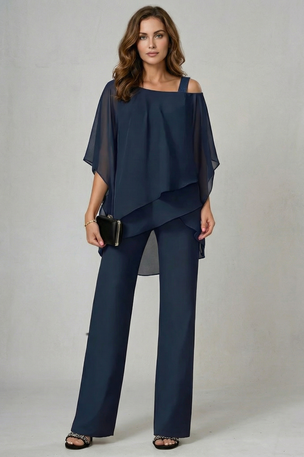 Élaria – Asymmetric chiffon flow – Top and trouser set-10642241978711-OLVIA ROSE LONDON