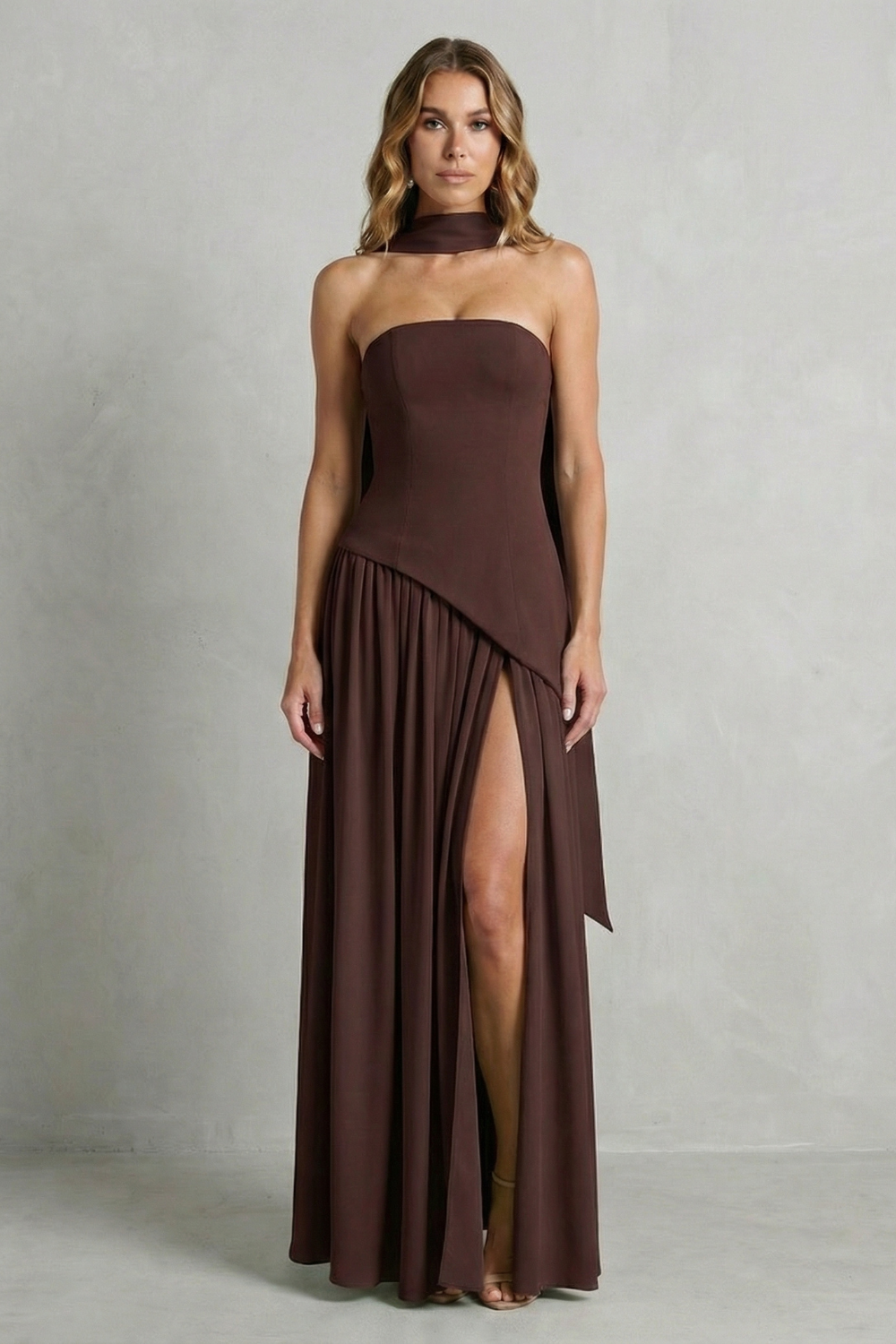 Elarisse – Asymmetric drape accent – Strapless formal gown-10601493397847-OLVIA ROSE LONDON