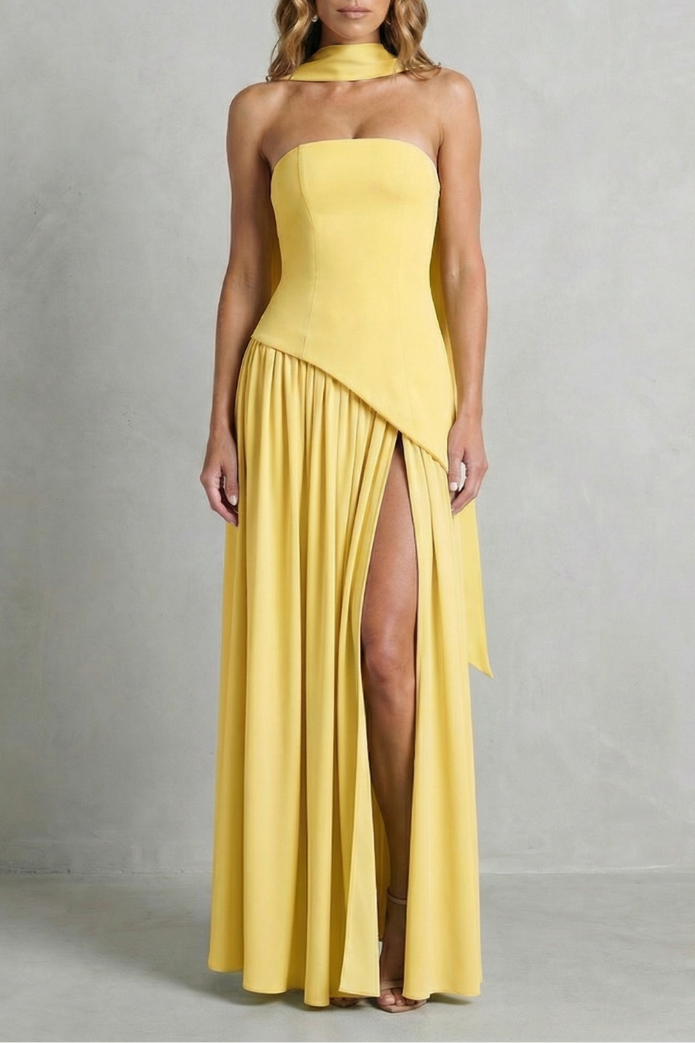 Elarisse – Asymmetric drape accent – Strapless formal gown-10601493397847-OLVIA ROSE LONDON