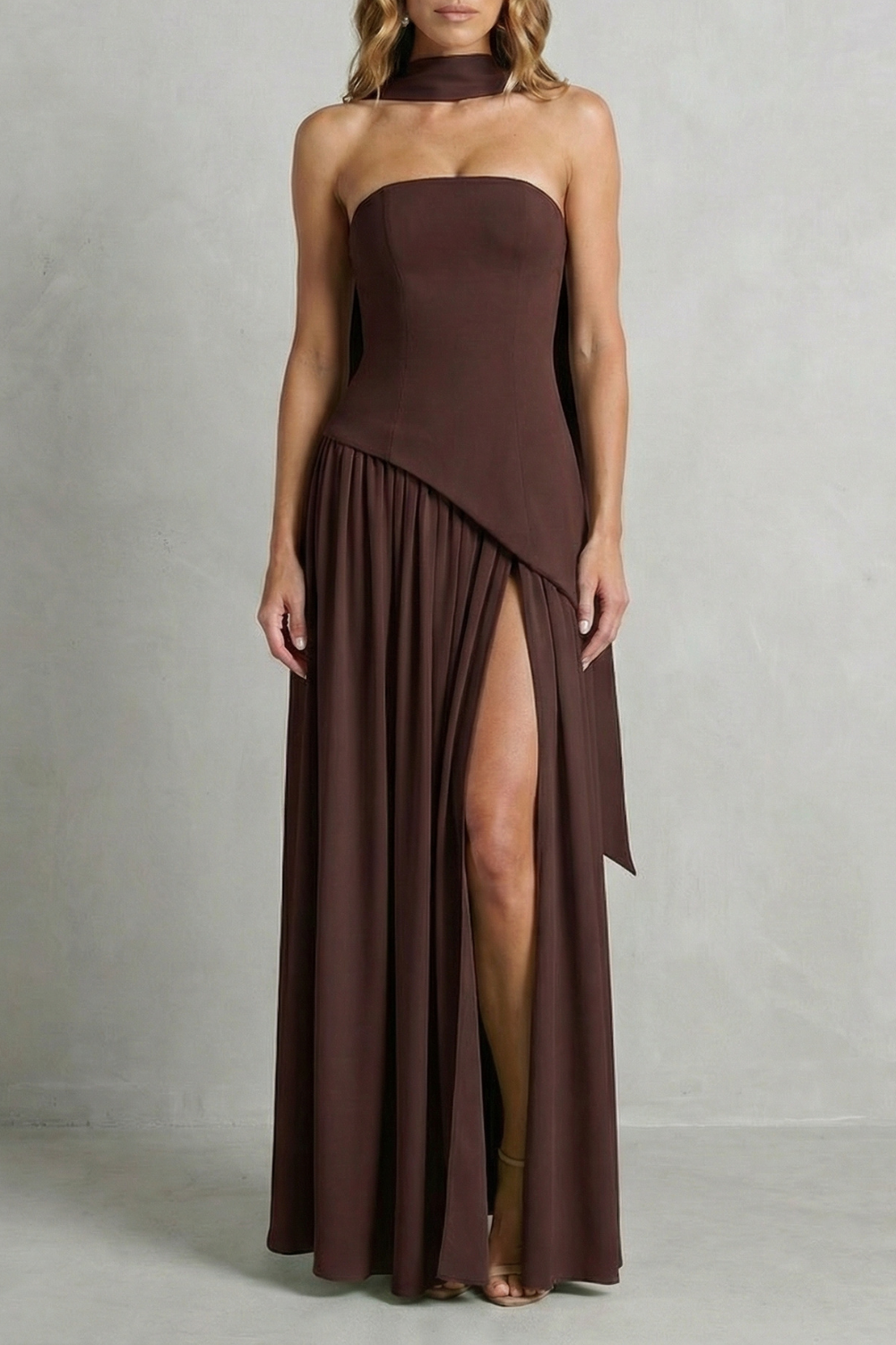 Elarisse – Asymmetric drape accent – Strapless formal gown-10601493397847-OLVIA ROSE LONDON
