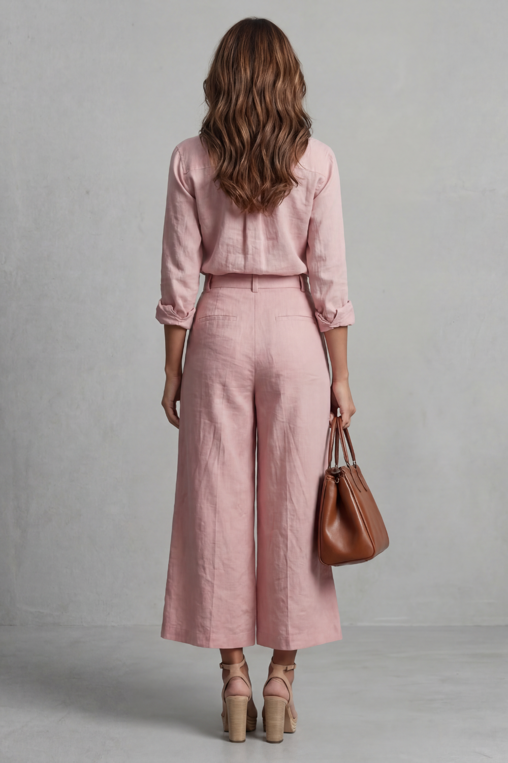 Elavine – Soft linen finish – Wide-leg co-ord set-10434811953495-OLVIA ROSE LONDON