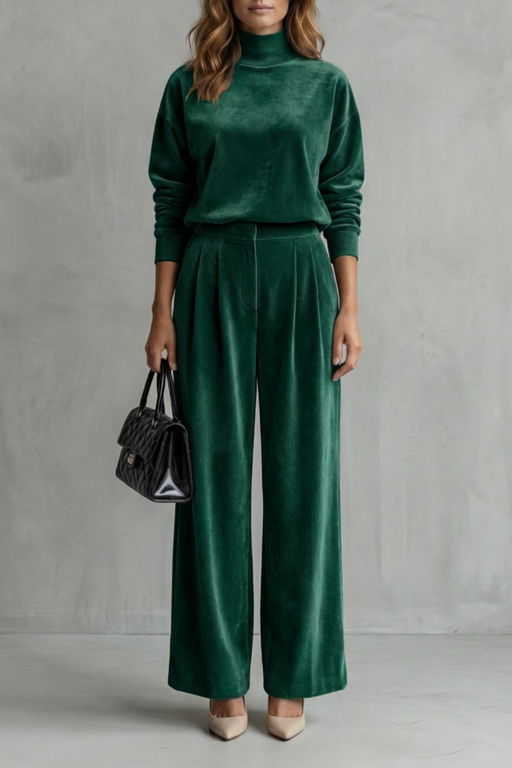 Élianne – Luxe Velour Elegance – Two-Piece Lounge Set-10508113215831-OLVIA ROSE LONDON