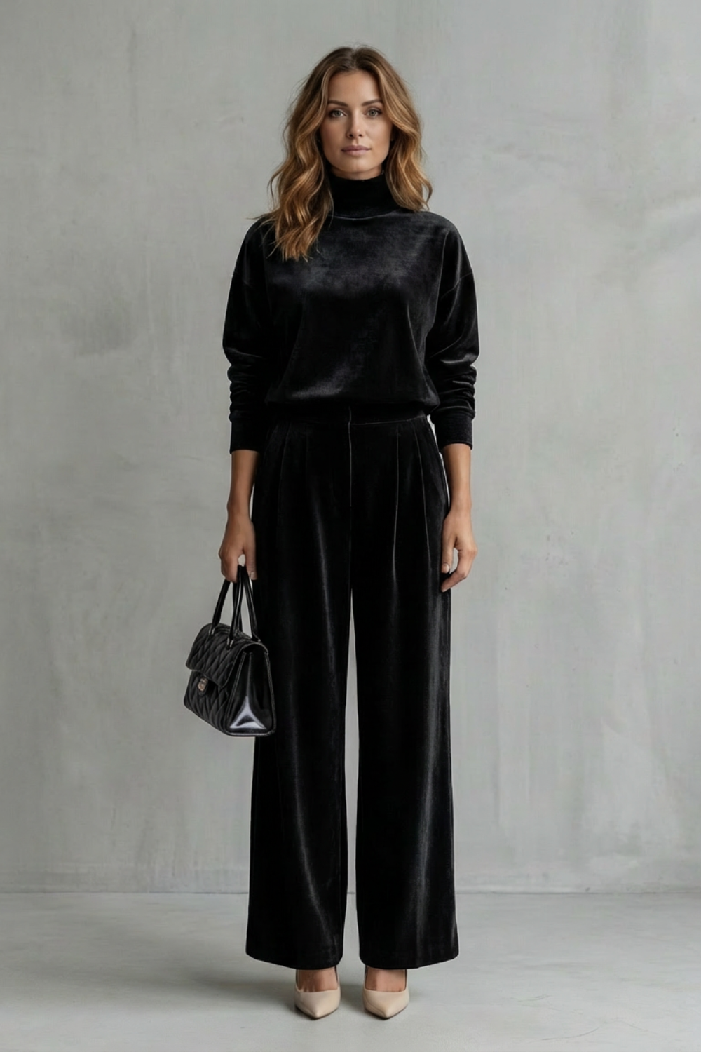 Élianne – Luxe Velour Elegance – Two-Piece Lounge Set-10508113215831-OLVIA ROSE LONDON