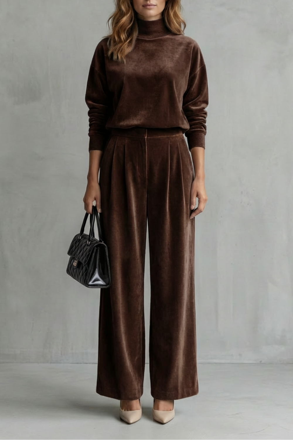 Élianne – Luxe Velour Elegance – Two-Piece Lounge Set-10508113215831-OLVIA ROSE LONDON