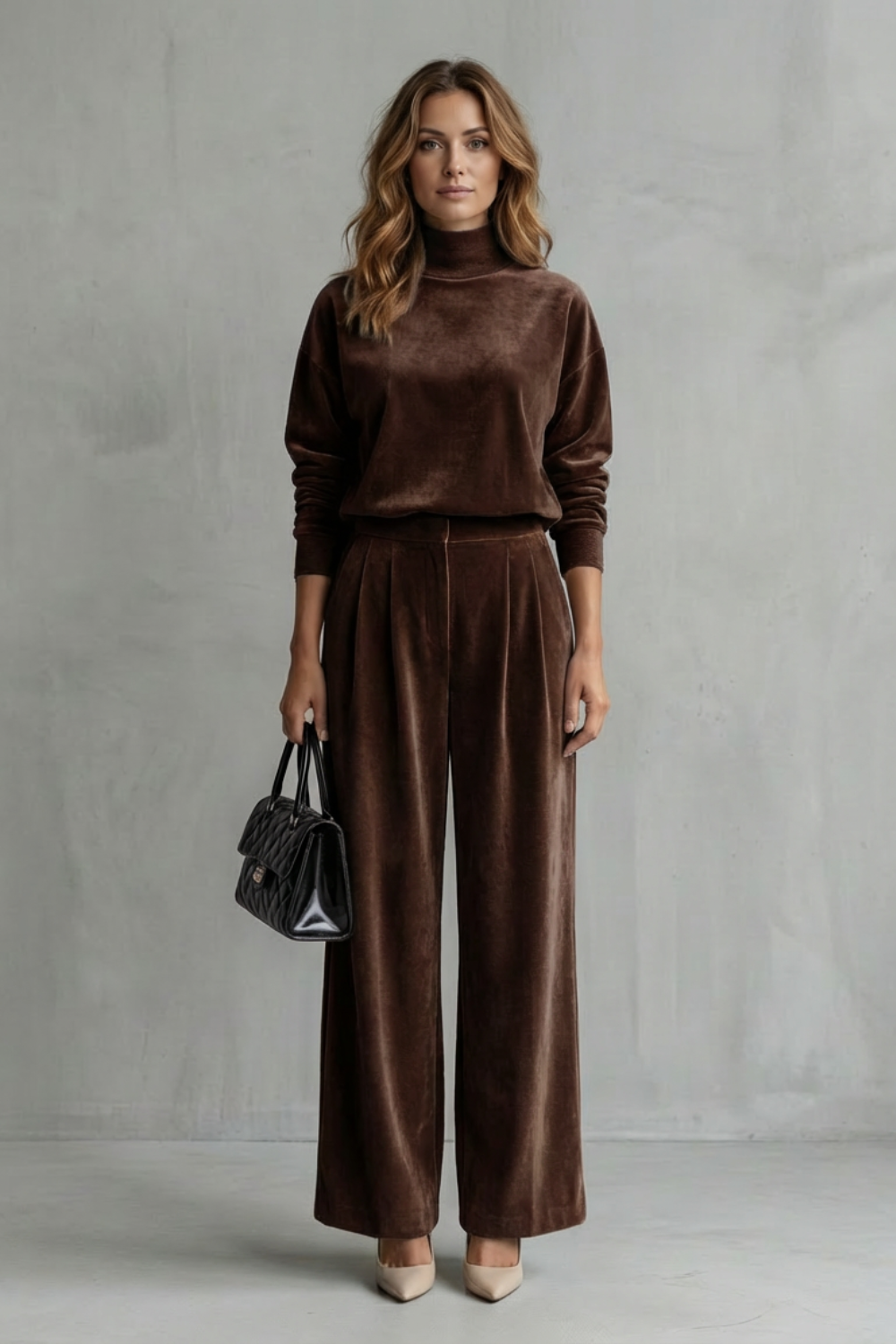 Élianne – Luxe Velour Elegance – Two-Piece Lounge Set-10508113215831-OLVIA ROSE LONDON